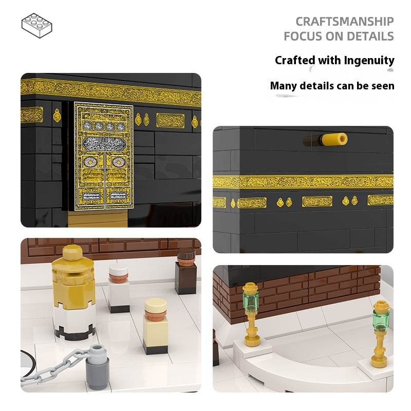 Juguete educativo de bloques de construcción de la Kaaba